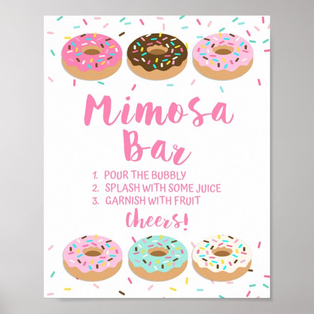 Affiche Panneau de la barre de Mimosa Panneau de la table  (Devant)