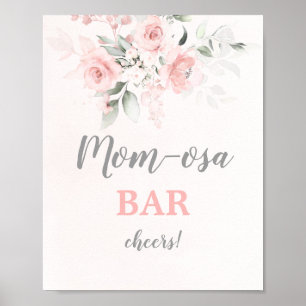 Affiche Panneau de la barre de mimosa rose pâle