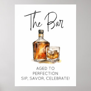 Affiche Panneau de la barre de whisky de la perfection - i