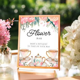 Affiche Panneau de la barre des fleurs Fête des mariées él