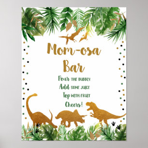 Affiche Panneau de la barre Dinosaur Safari Mimosa