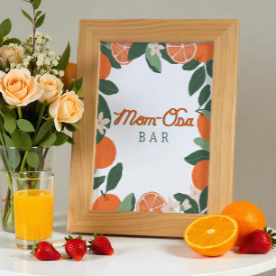 Affiche Panneau de la barre Little Cutie MOM-osa - Baby sh