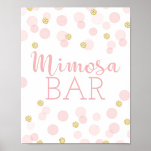 Affiche Panneau de la barre Mimosa de Baby shower Confetti