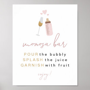 Affiche Panneau de la barre Momosa ANDI Dusty Rose Poppin'