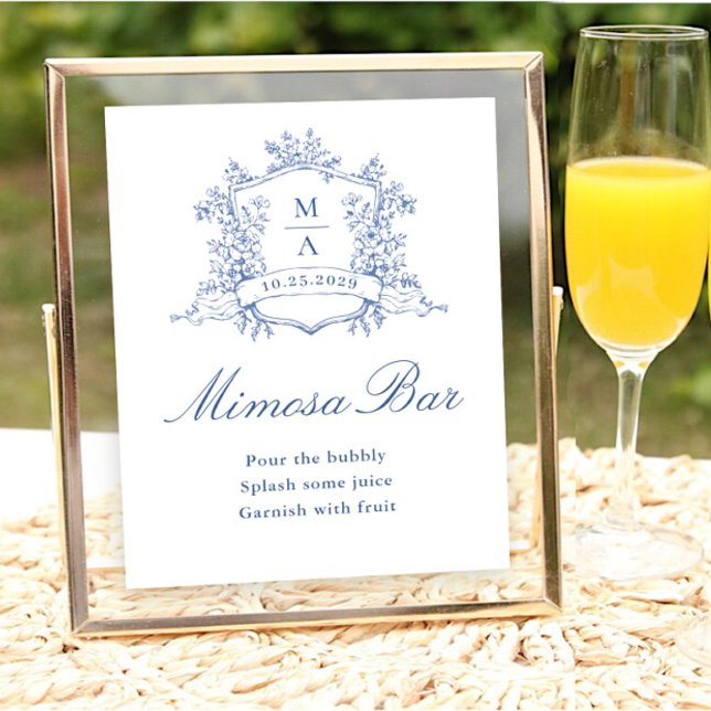 Affiche Panneau de la barre Mosaïque Bleue Mimosa Ornée Vi (Créateur téléchargé)