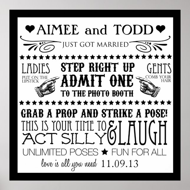 Affiche Panneau de la cabine photo (Devant)