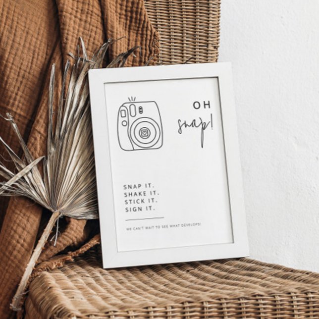 Affiche Panneau de la caméra Mariage en noir et blanc modi (Créateur téléchargé)