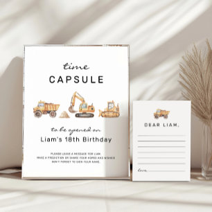 Affiche Panneau de la capsule de l'heure d'anniversaire de