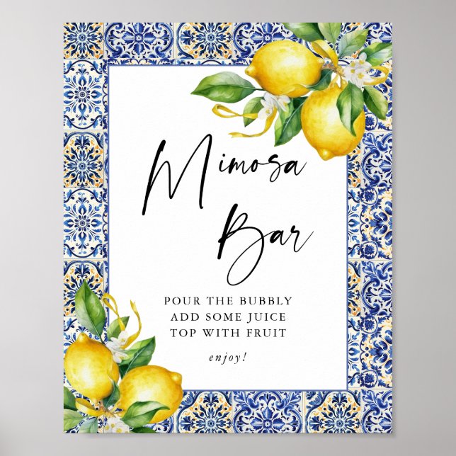 Affiche Panneau de la Fête des mariées Mimosa de citrons m (Devant)