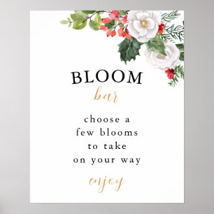 Affiche Panneau de la fleur ou de la fleur de Noël