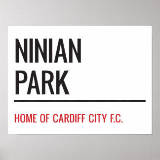 Affiche Panneau de la rue du stade de Ninian Park