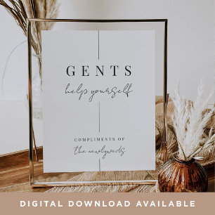 Affiche Panneau de la salle de bain Mariage minimaliste mo