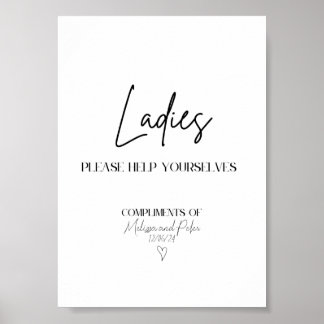 Affiche Panneau de la salle de bain Mariage moderne pour d