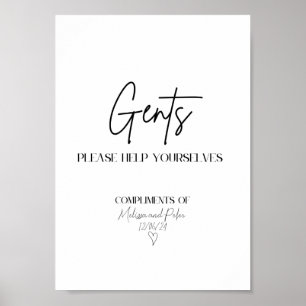 Affiche Panneau de la salle de bain Mariage moderne pour h