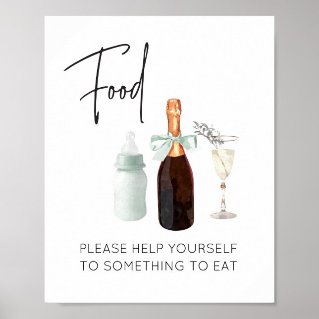 Affiche Panneau de la station alimentaire pour Baby shower (Devant)
