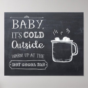 Affiche Panneau de la Station de Chocolat Chaud