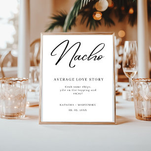 Affiche Panneau de la station de Mariage Nacho Bar minimal