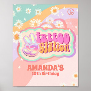 Affiche Panneau de la station de tatouage