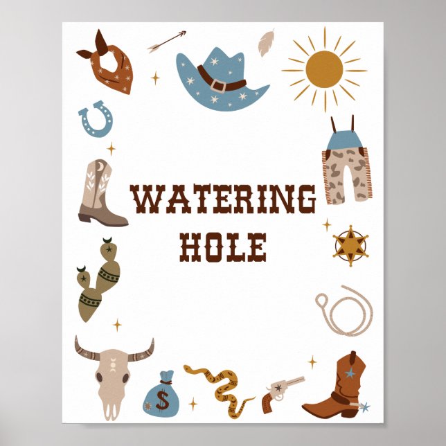 Affiche Panneau de la station d'eau du trou d'eau d'annive (Devant)