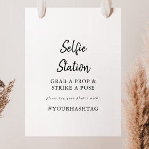 Affiche Panneau de la station Selfie moderne