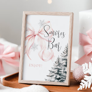Affiche Panneau de la table Bow Smores Rose Winter