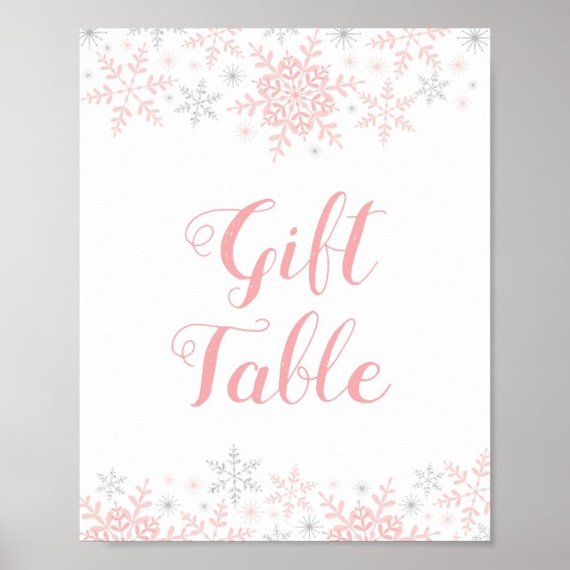 Affiche Panneau de la Table Cadeau du Baby shower Little S (Devant)