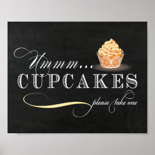 Affiche Panneau de la table Cupcake - Panneau de la barre