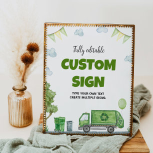 Affiche Panneau de la table d'anniversaire de la fête des