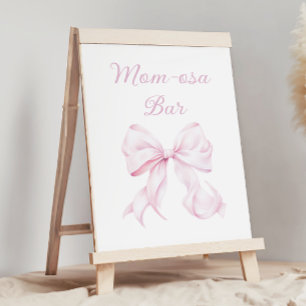 Affiche Panneau de la table de Baby shower à barres Maman-