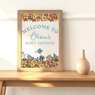 Affiche Panneau de la table de bienvenue du Baby shower de