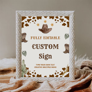 Affiche Panneau de la table de fête d'anniversaire de West