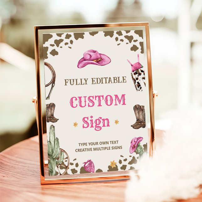 Affiche Panneau de la table de fête d'anniversaire de West (Créateur téléchargé)