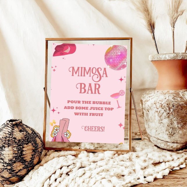 Affiche Panneau de la table de la barre de Mimosa dernière (Créateur téléchargé)