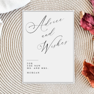 Affiche Panneau de la Table Mariage Calligraphie Conseils