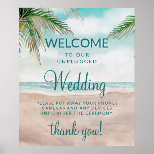 Affiche Panneau de la table Mariage débranchée Island Bree