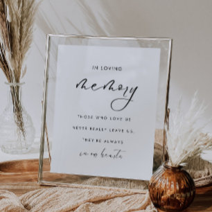 Affiche Panneau de la table Mariage moderne In Love Memory