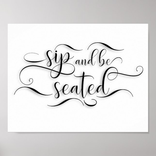 Affiche Panneau de la table Mariage Sip and Be Seed (Devant)