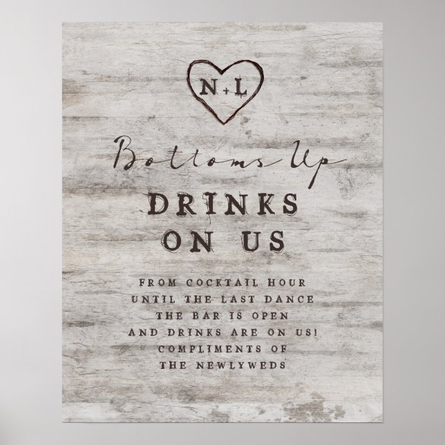 Affiche Panneau de la table Open Bar du Mariage Frères scu (Devant)