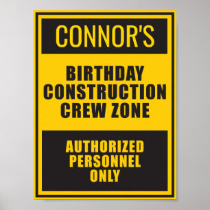 Affiche Panneau de l'affiche d'anniversaire de la zone de 