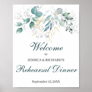 Affiche Panneau de l'affiche de bienvenue du dîner de répé