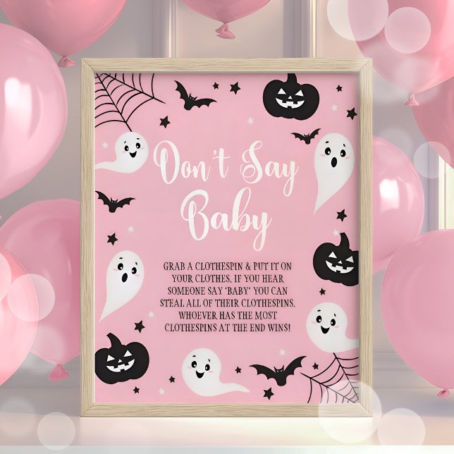 Affiche Panneau de l'affiche du Baby shower Halloween "Don (Créateur téléchargé)