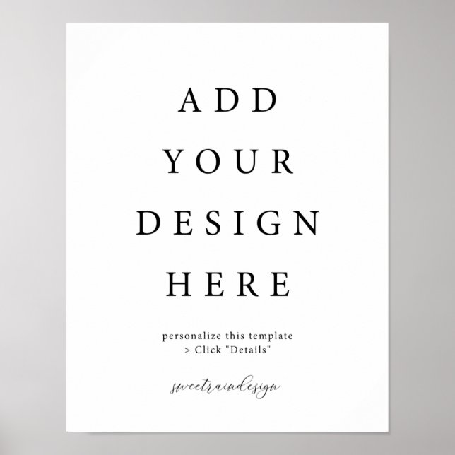 Affiche Panneau de l'affiche verticale/portrait de 11x14 p (Devant)