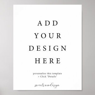 Affiche Panneau de l'affiche verticale/portrait de 8x10"