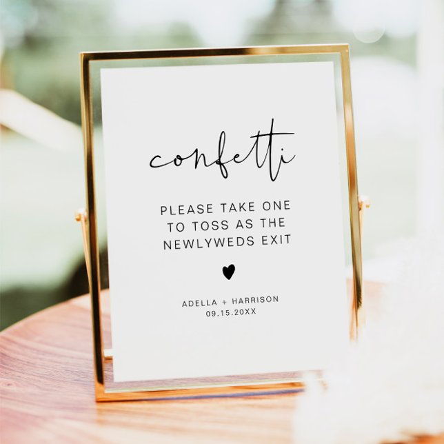 Affiche Panneau de lancement de confettis de mariage, Envo (Créateur téléchargé)