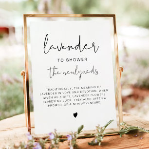 Affiche Panneau de lancement de lavande de mariage, Envoi