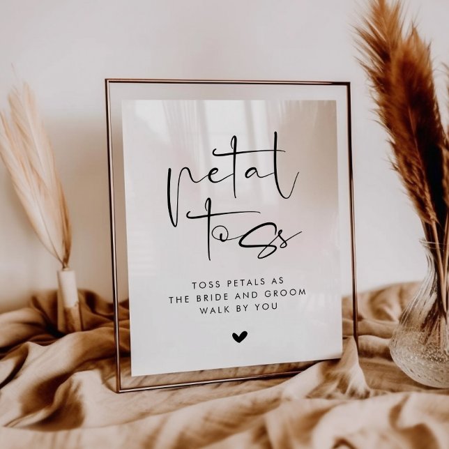 Affiche Panneau de Lancer de Pétales Moderne pour Mariage (Créateur téléchargé)