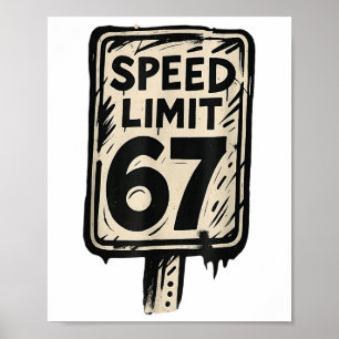 Affiche Panneau de limitation de vitesse 67 Génération Alp