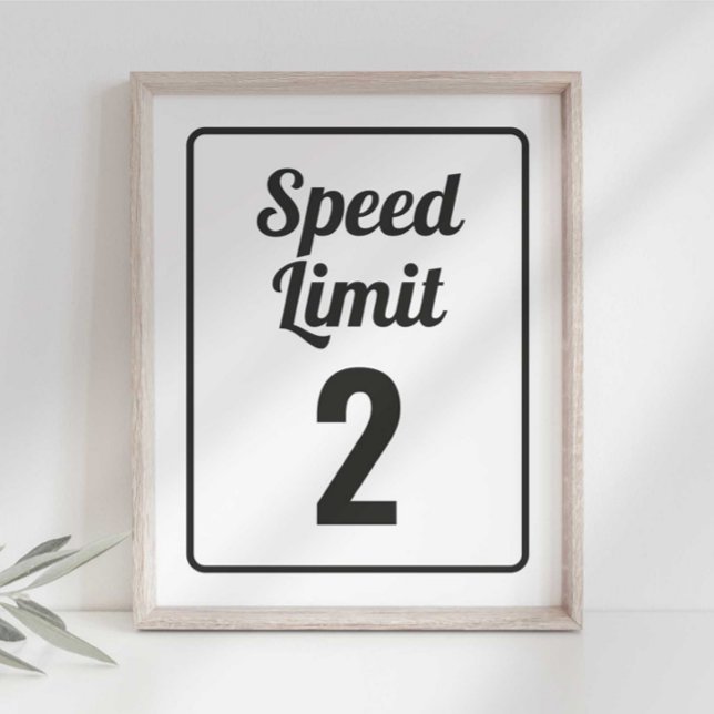 Affiche Panneau de Limite de Vitesse pour Anniversaire de  (Créateur téléchargé)