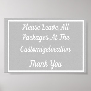 Affiche Panneau de livraison du package