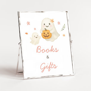 Affiche Panneau de livres et cadeaux Little Boo Halloween